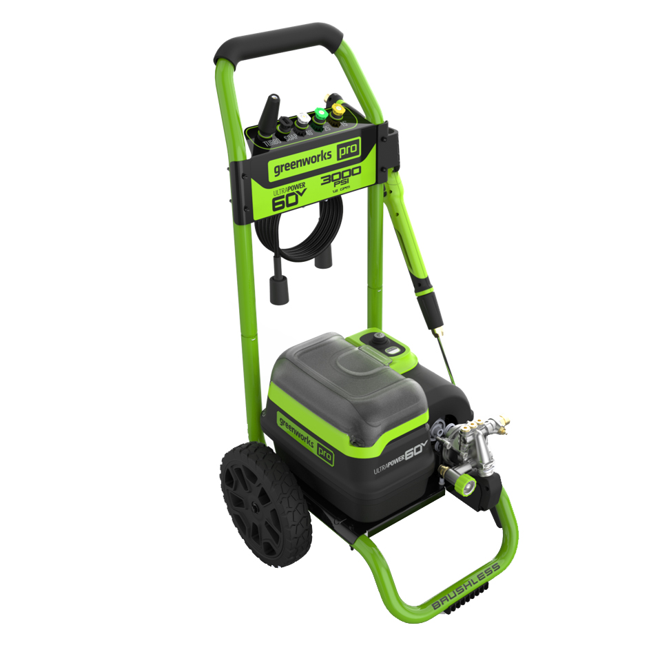 Мойка высокого давления аккумуляторная 250 бар с портом на два аккумулятора Greenworks GDPW60DP 60V 5106207, без АКБ и ЗУ