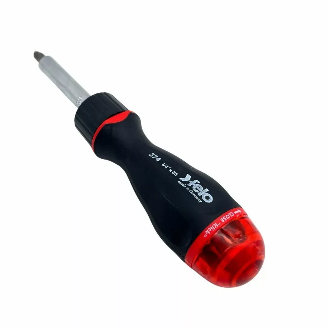 Отвёртка с реверсом и магазином бит/8 шт., серия 374 FELO 374 004 05