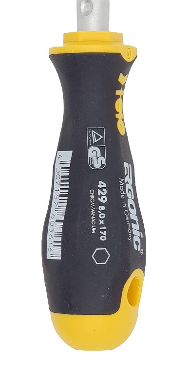 Отвёртка серия 429 Ergonic M-TEC с гибким стержнем под гайку 8х170 FELO 429 080 40