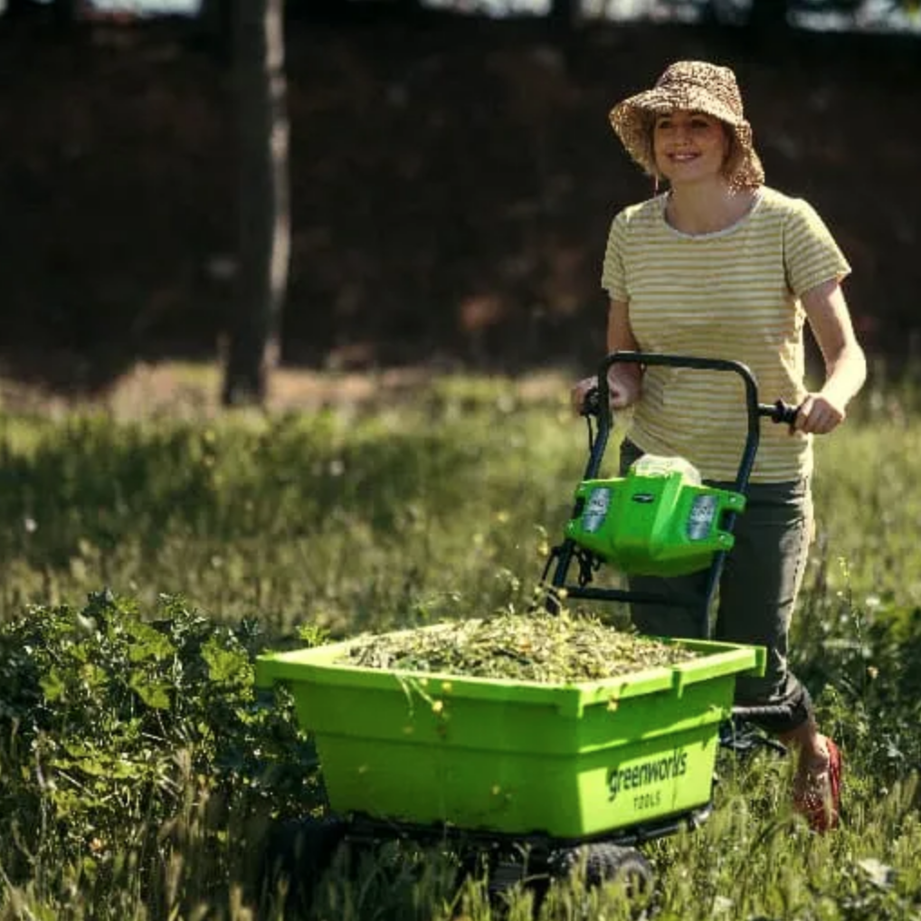 Садовая тележка самоходная Greenworks 106 л 40V G40GC, без АКБ и ЗУ