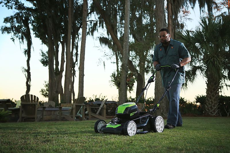 Газонокосилка аккумуляторная Greenworks 51 см 80V GD80LM51, бесщёточная, без АКБ и ЗУ