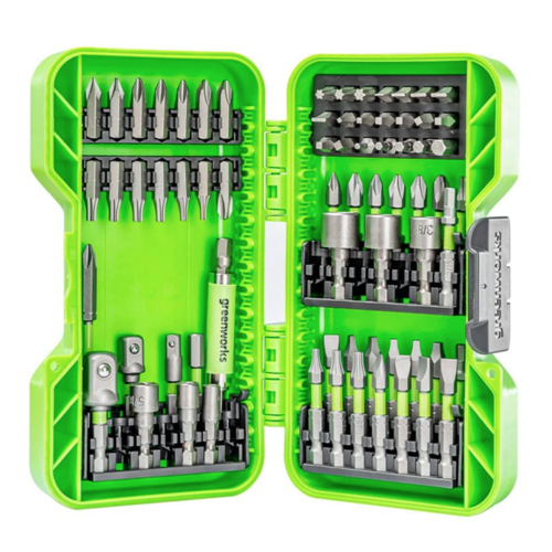 Набор бит, торцевых головок и адаптеров Greenworks 2944407 (70 шт.), в кейсе