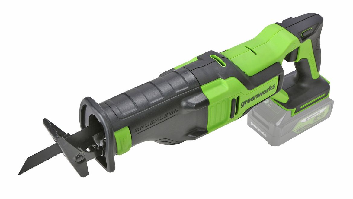 Пила сабельная аккумуляторная Greenworks 24V GD24RS 1200407, бесщеточная, без АКБ и ЗУ