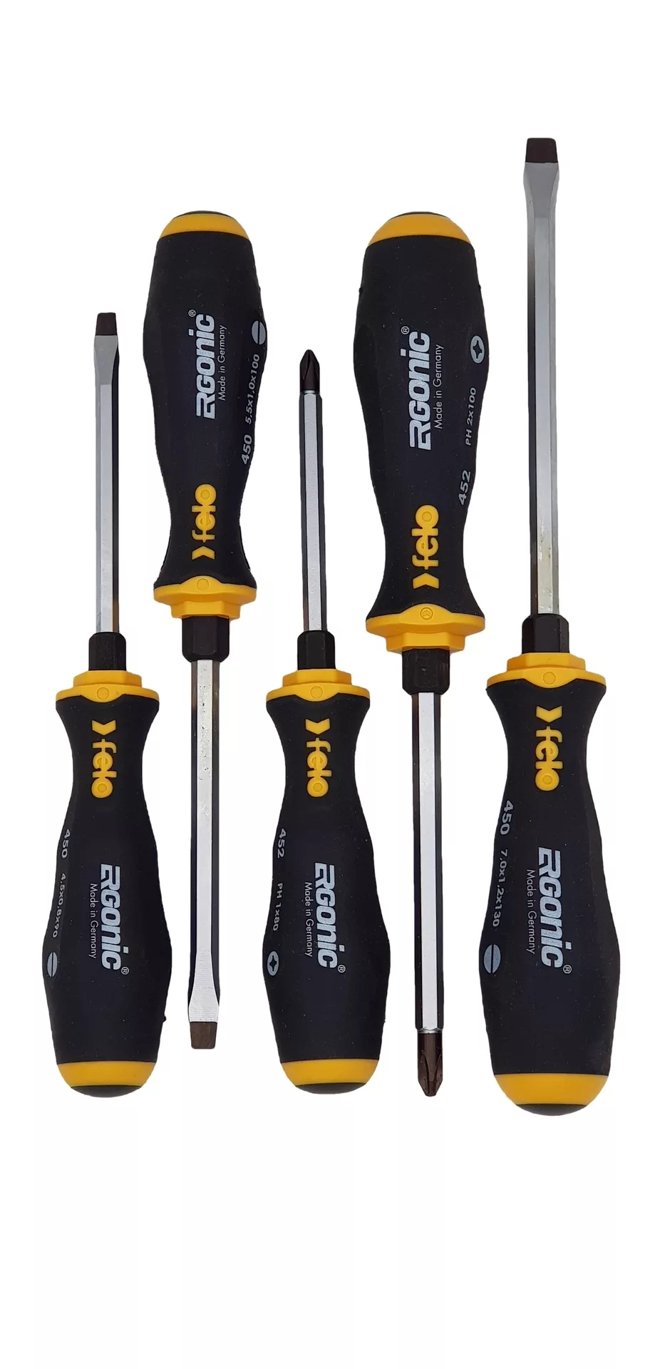 Набор отверток Ergonic ударных SL/PH, 5 шт FELO 45095248