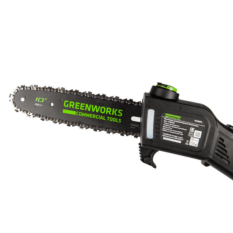 Высоторез – cучкорез аккумуляторный Greenworks 25 см 60V GD60PS, бесщеточный, без АКБ и ЗУ