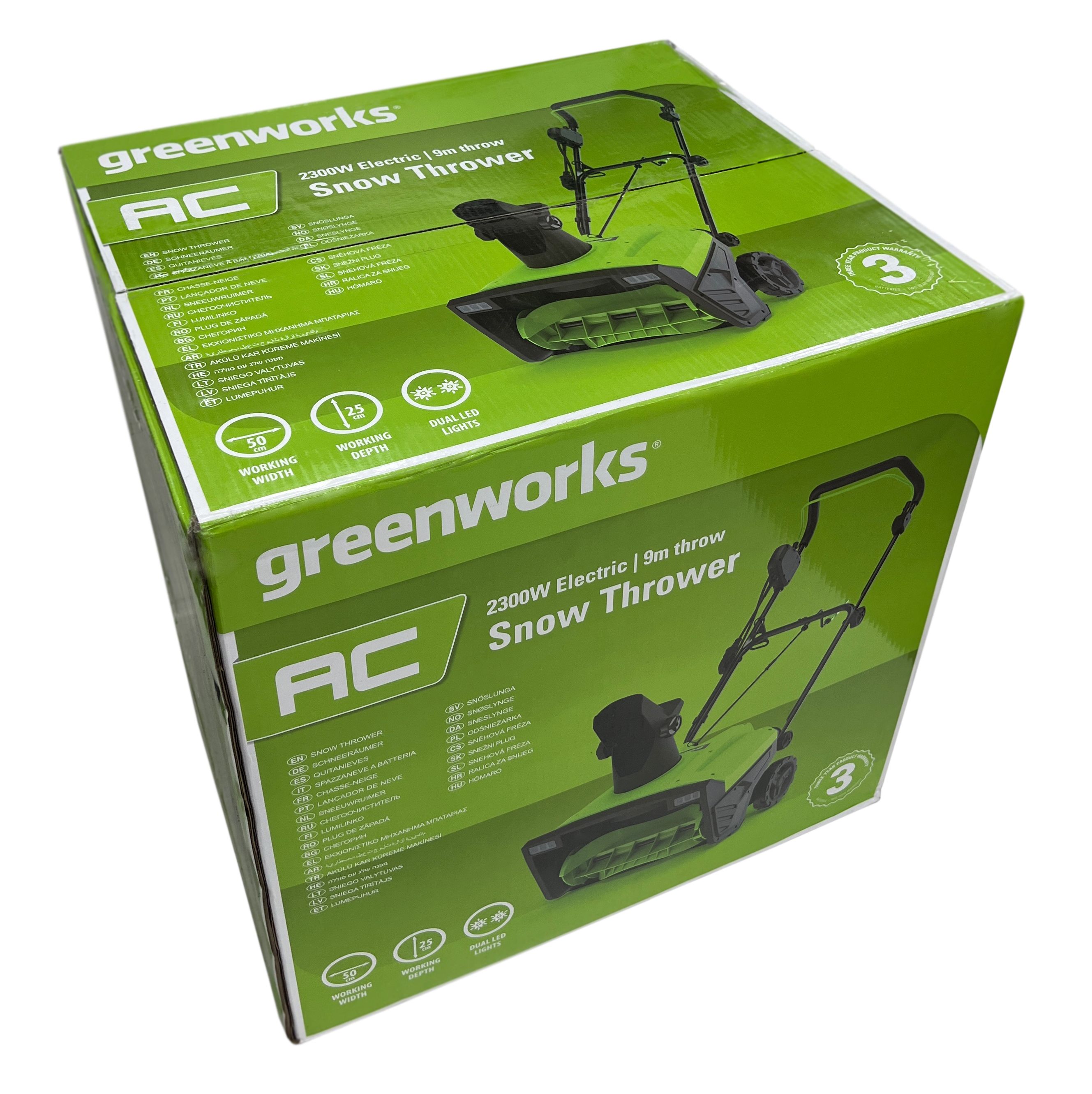Снегоуборщик электрический Greenworks SN2300, 2300W, 50 см