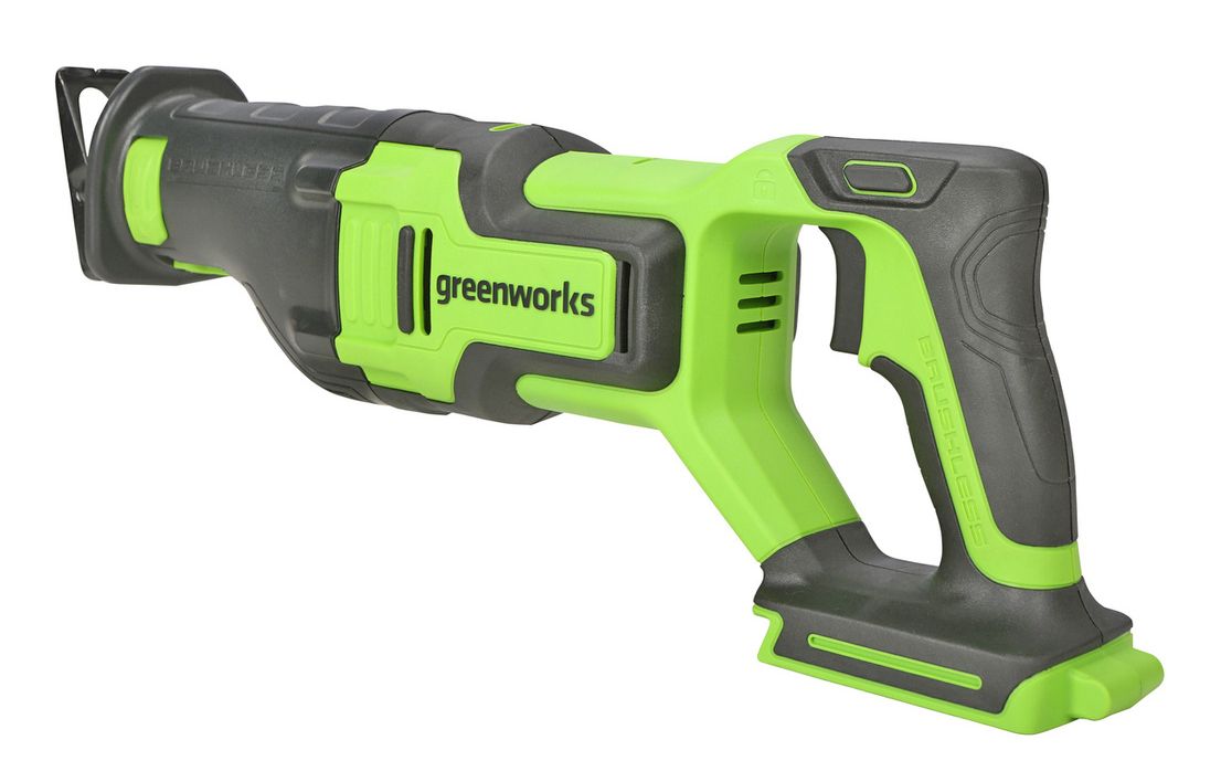 Пила сабельная аккумуляторная Greenworks 24V GD24RS 1200407, бесщеточная, без АКБ и ЗУ