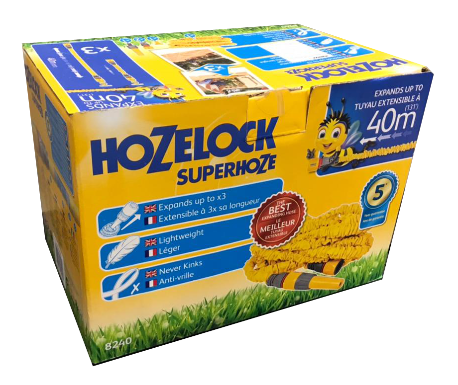 Шланг для полива HoZelock 8240 растягивающийся 40 м с коннекторами и наконечником для шланга