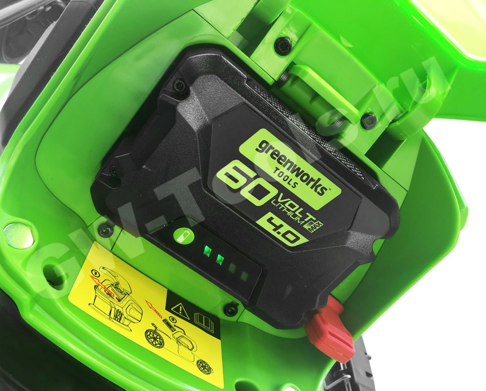 Газонокосилка аккумуляторная Greenworks 46 см 60V GD60LM46HP 2502807, бесщёточная, без АКБ и ЗУ