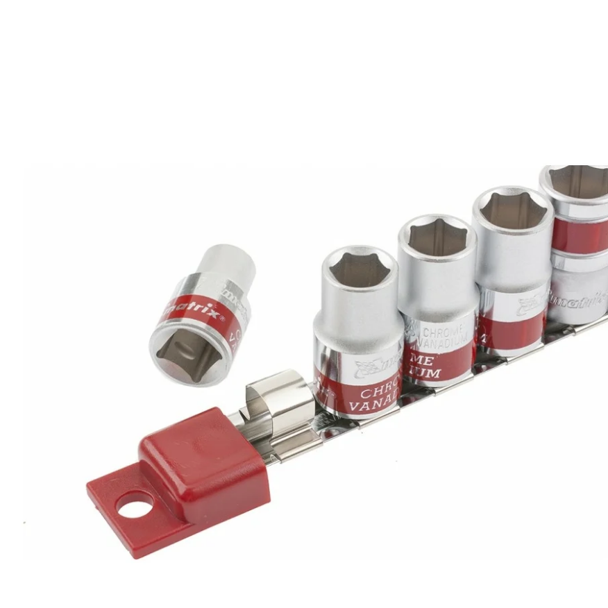 Набор торцевых головок 3/8", шестигранные, CrV, 8-19мм, 10 штук