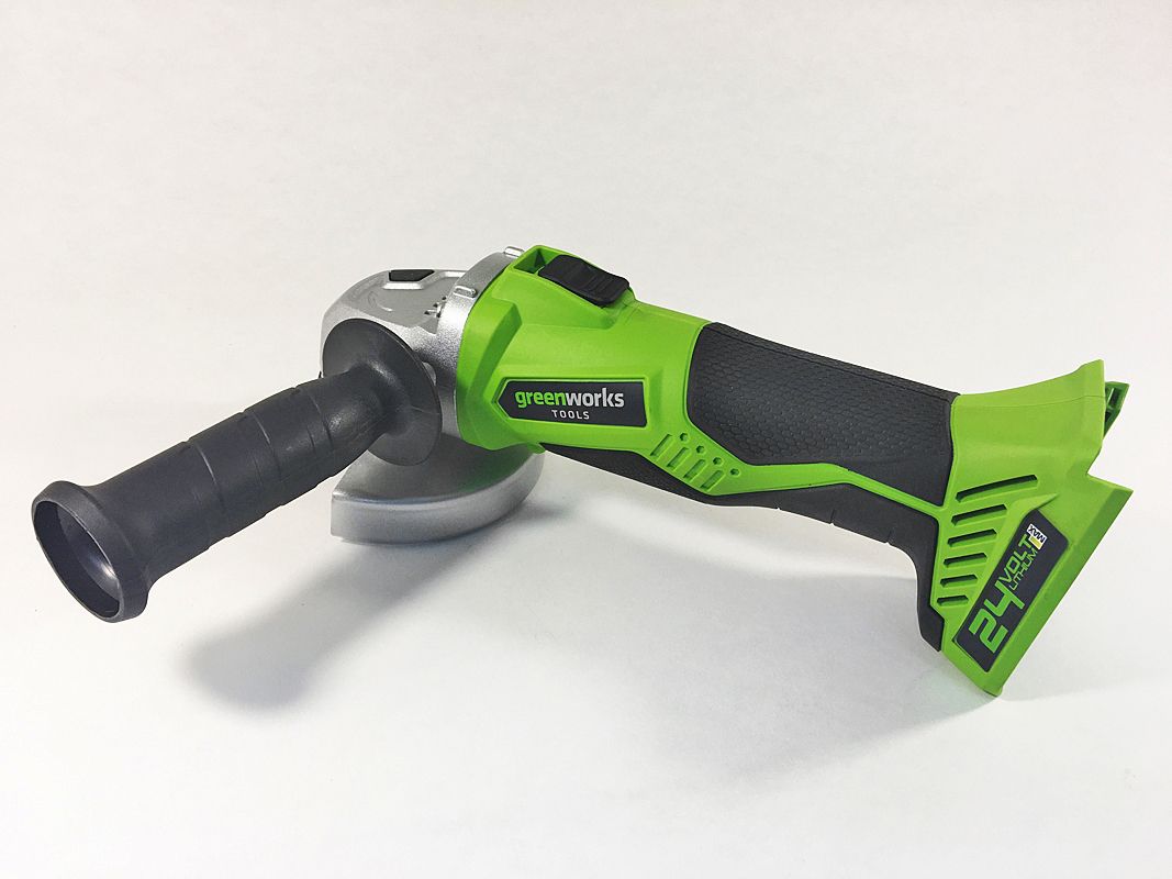 Угловая шлифмашинка болгарка аккумуляторная Greenworks 24V G24AG