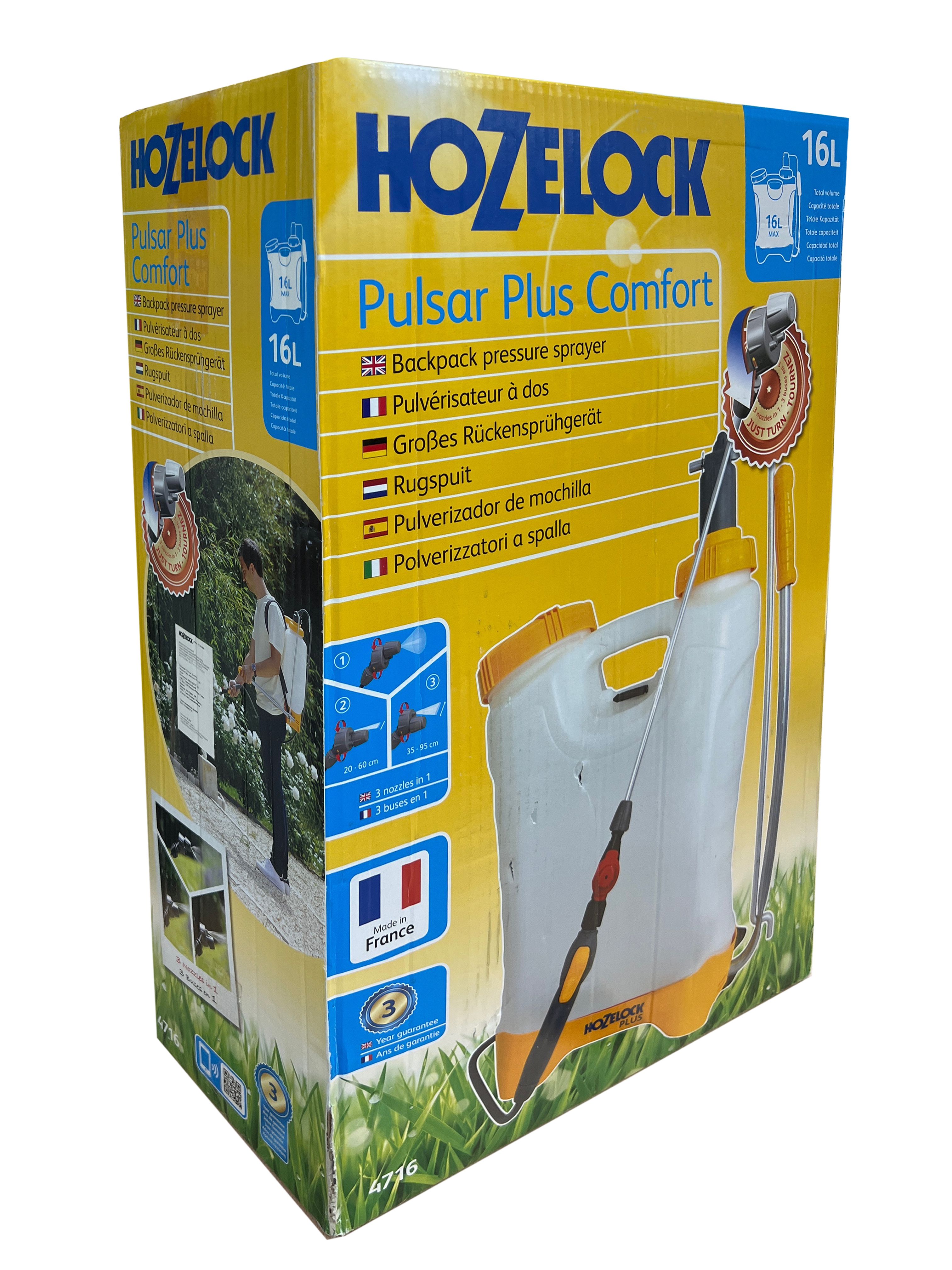Опрыскиватель HoZelock 4716 ранцевый, 16 л