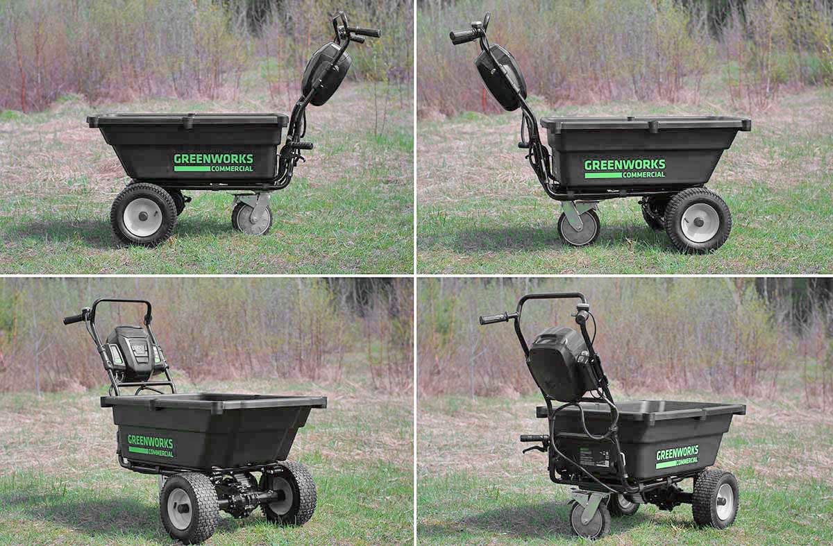 Садовая тележка самоходная Greenworks 106 л 82V 82GC 7400607, бесщёточная, без АКБ и ЗУ