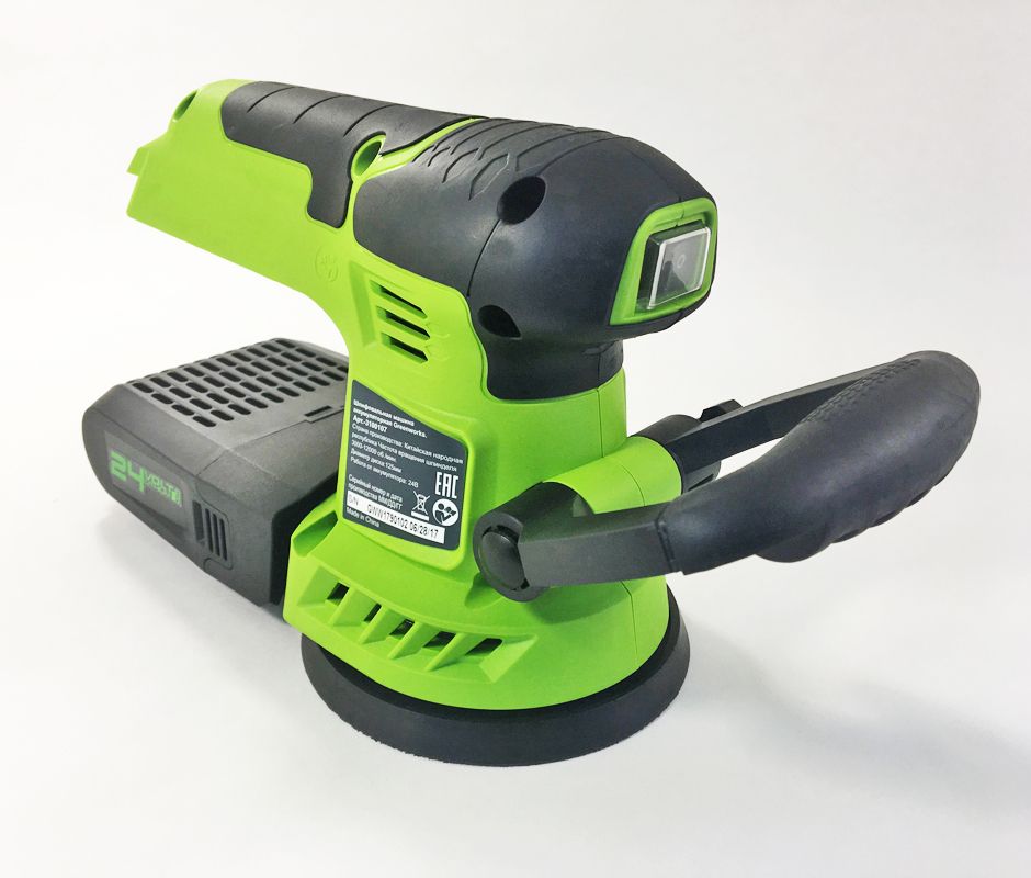 Шлифмашинка эксцентриковая аккумуляторная Greenworks 24V G24ROS, без АКБ и ЗУ