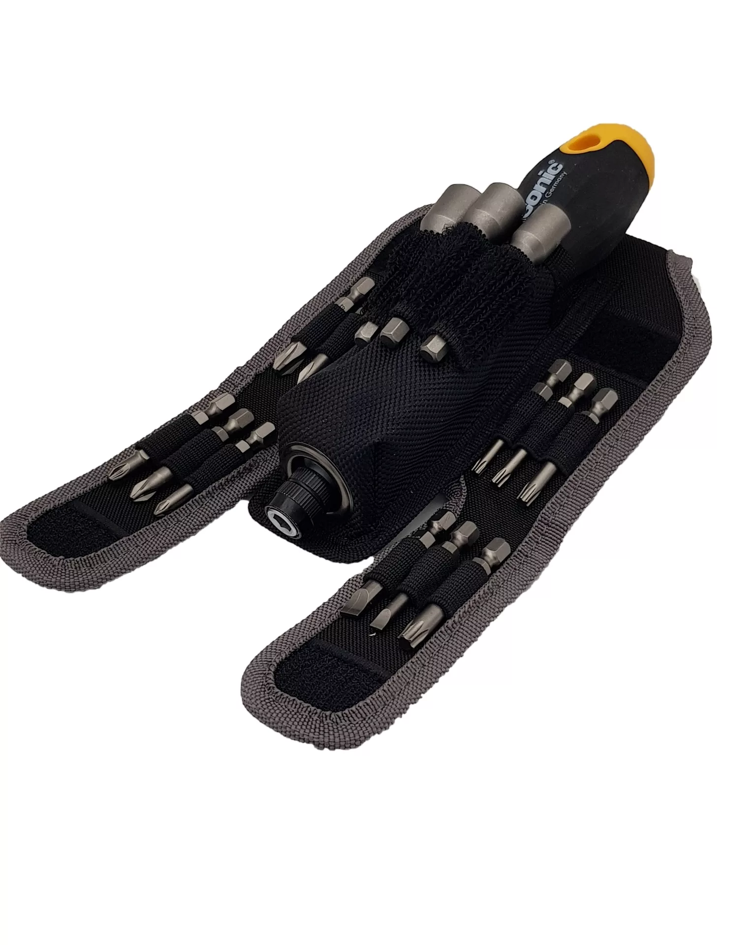 Трещотка поворотная Ergonic K с набором бит в чехле, 16 шт FELO 06071604