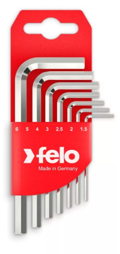 Набор ключей Г-образных шестигранных коротких 7шт HEX 1,5-6,0мм FELO 345 007 11