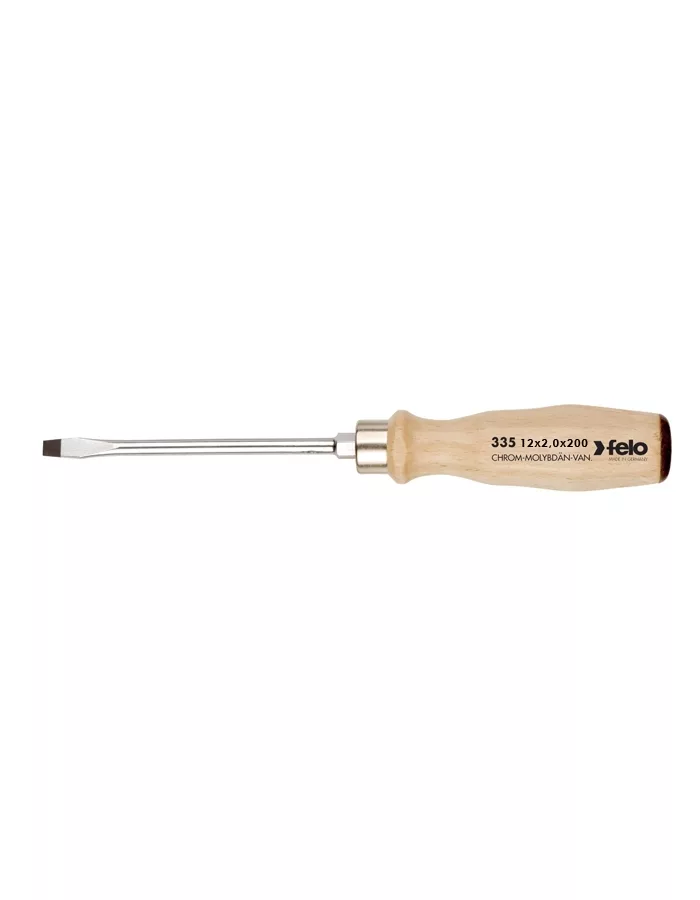 Felo Отвертка с деревянной рукояткой ударная SL 12,0Х2,0 33512090