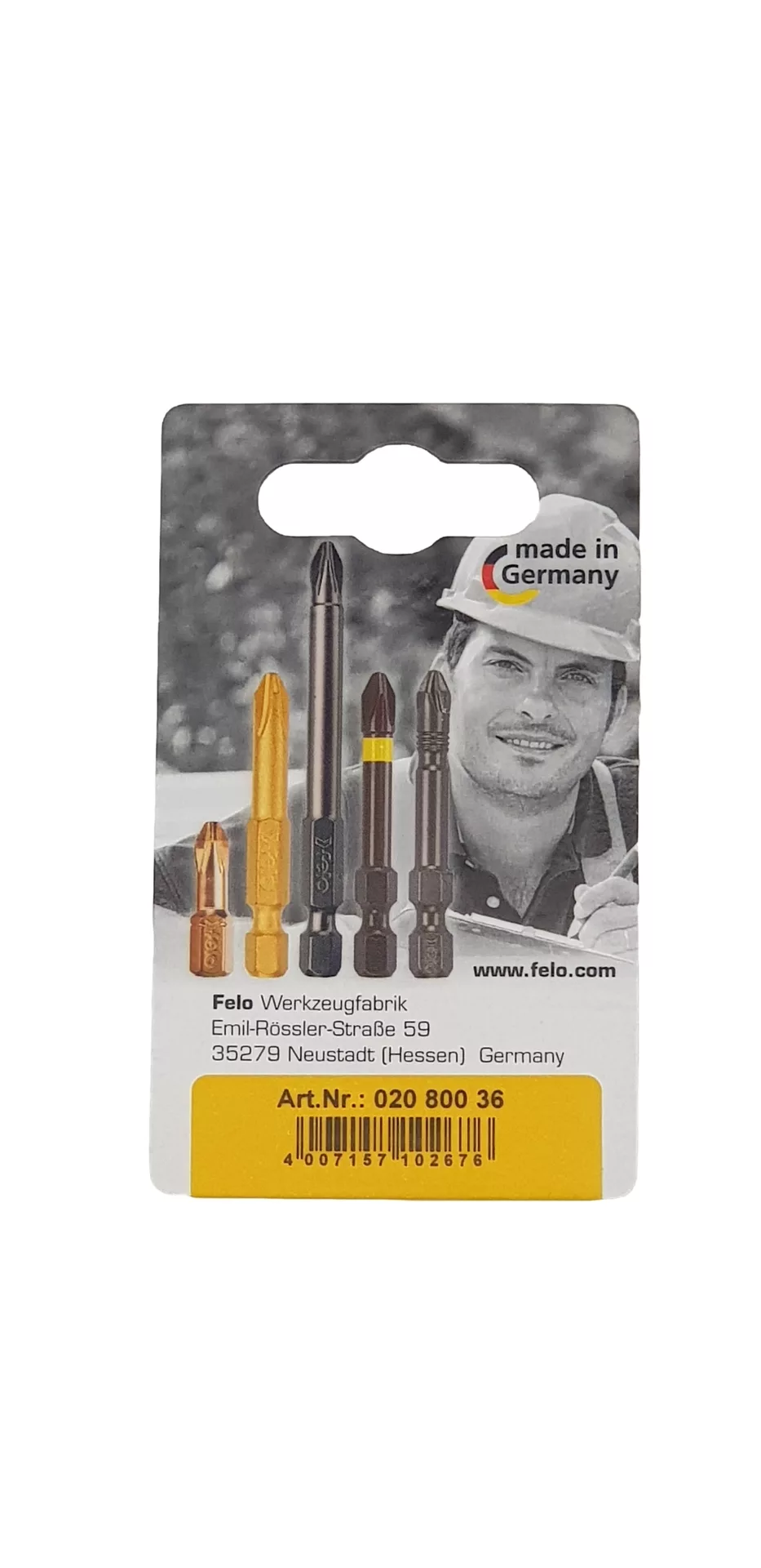 Биты SL8,0x1,2х25, С 6,3, 2 шт. FELO 020 800 36