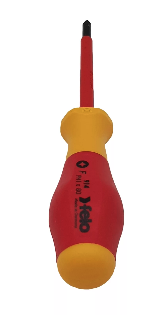 Отвертка диэлектрическая крестовая PH1X80 Felo 91410290