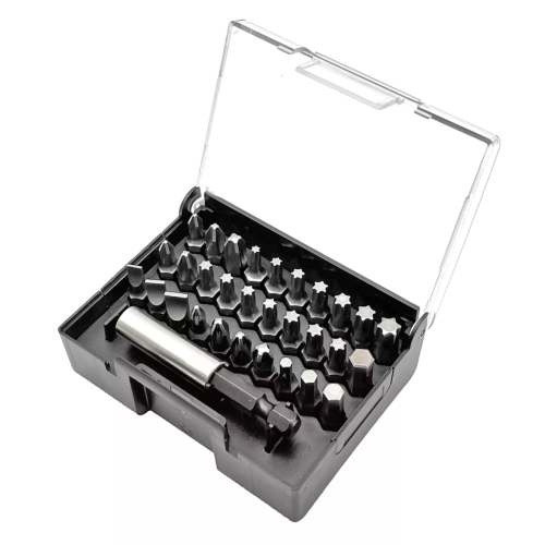 Набор бит SL/PH/PZ/Hex/Tx 30 шт и битодержатель в кейсе FELO 02013116