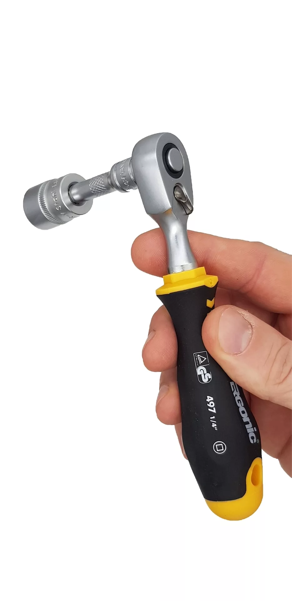 Набор дюймовых головок с трещоткой и отверткой 1/4" ERGONIC в кейсе, 19 шт FELO 057 819 56