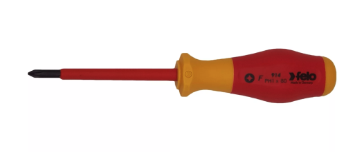 Отвертка диэлектрическая крестовая PH1X80 Felo 91410290