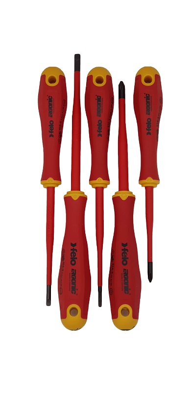 Набор отверток диэлектрических SL/PH E-Slim Ergonic, 5 шт FELO 413 851 98